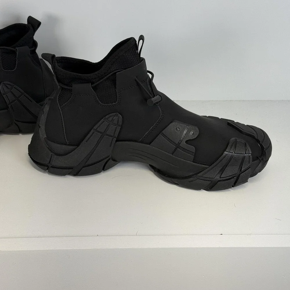 WDG Shoes Mens 9.5 Black Boots Slip On EU 43 Mid Ankle Hiking